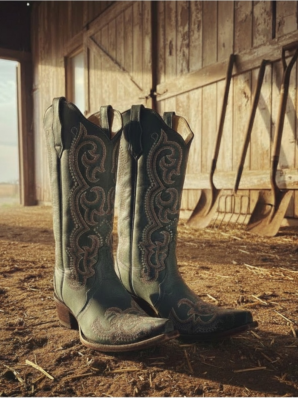 Circle G By Corral Ladies Blue Jean Embroidery & Triad Boots
